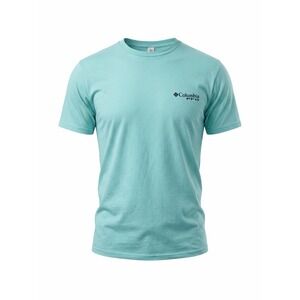Men's Columbia PFG T Shirt Size Small Teal Tee Performance Fishing Gear
